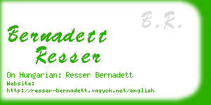 bernadett resser business card